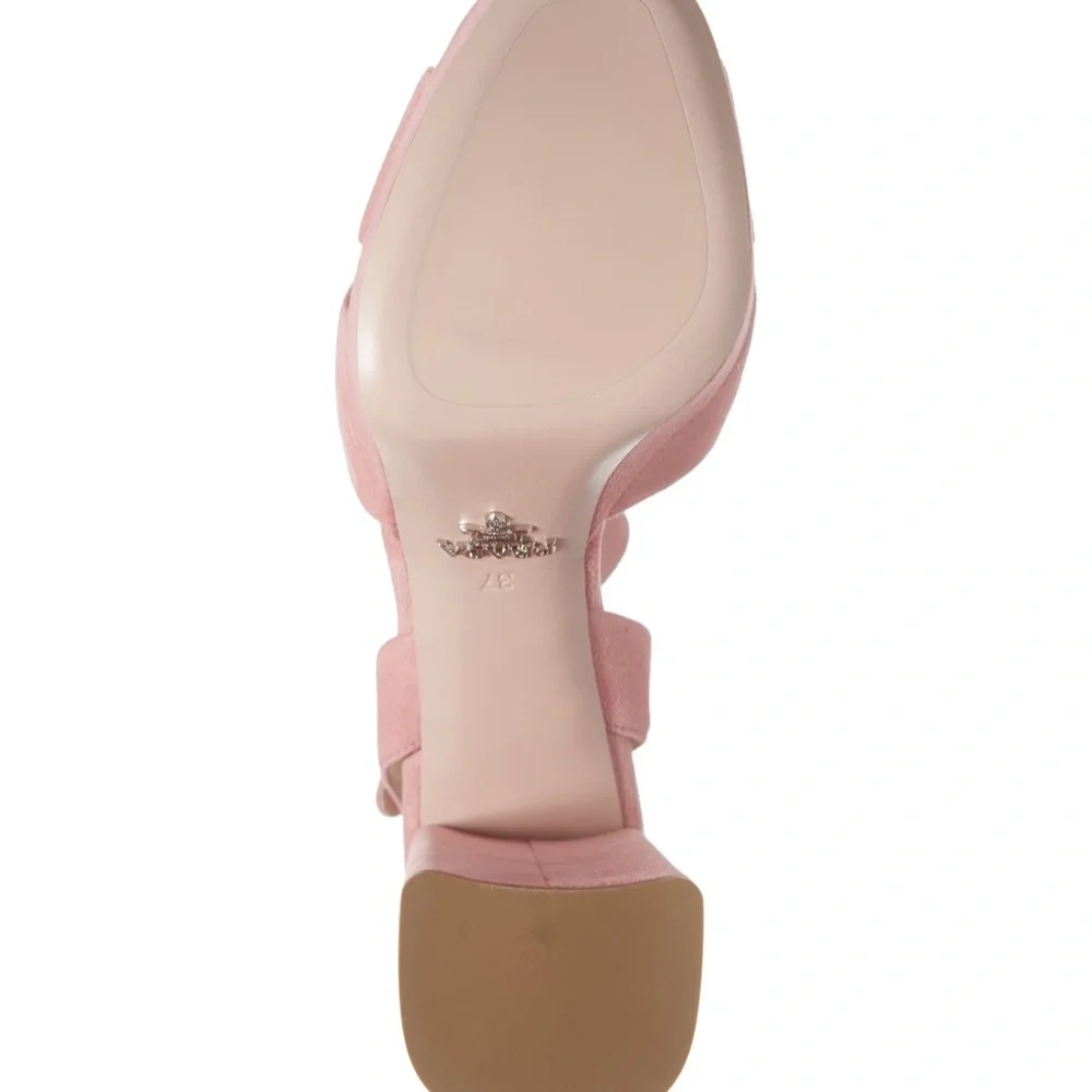NIB $920 PRADA Suede Platform Sandal in Pink - size 5.5 US / 35.5 EU!